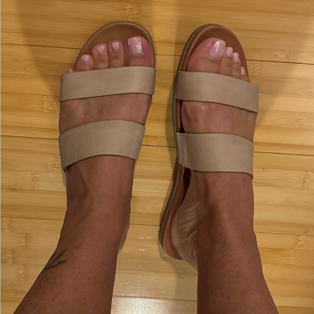 Call It Spring Tan Slide Sandals - Picture 4 of 4